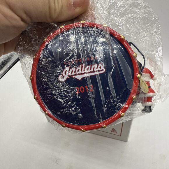 Danbury Mint Cleveland Indians 2012 Christmas Drum Ornament W/Box - Picture 3 of 6